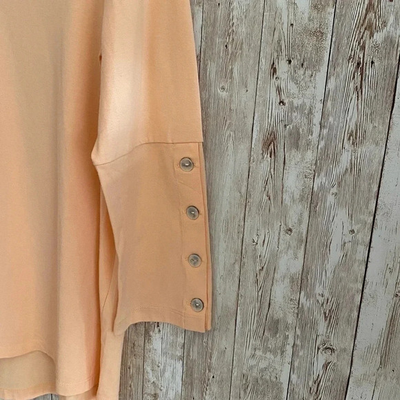 Hinson Wu Christy 3/4 Sleeve Top In Melon - Picture 2 of 5